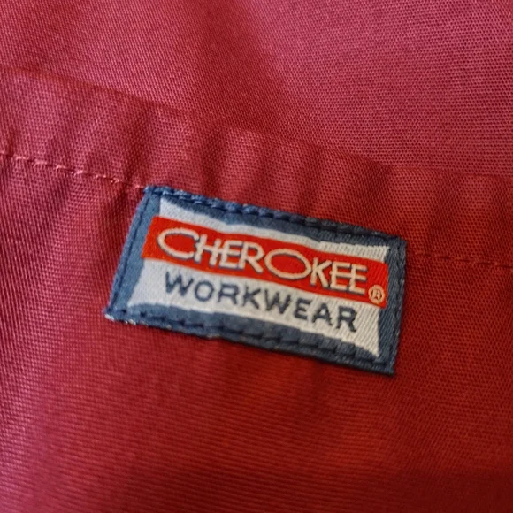Cherokee Work wear Unisex Burgundy Uniform Wide-Leg Pants Size Large - Picture 4 of 8